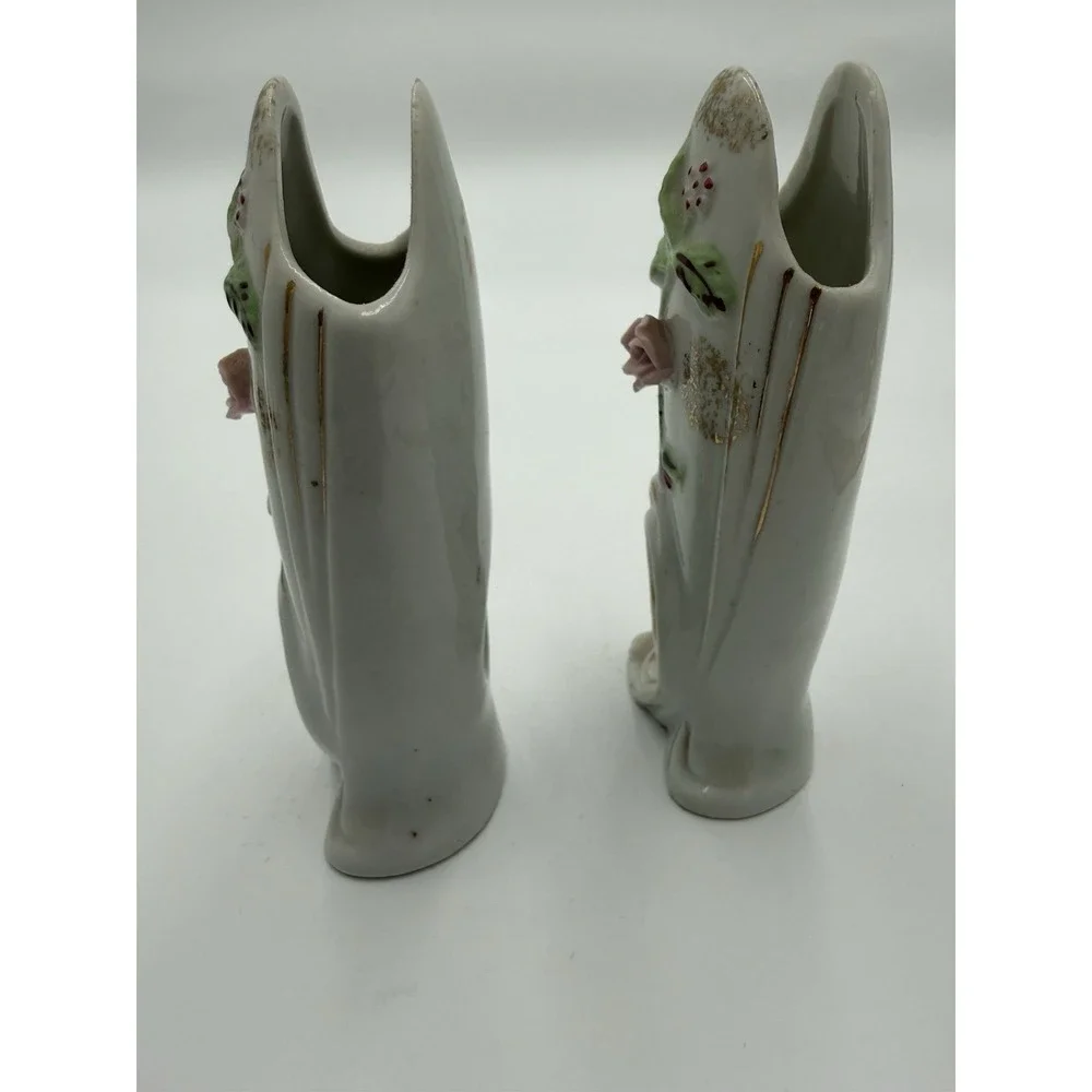 Vintage Porcelain‎ Double Bud Vases,